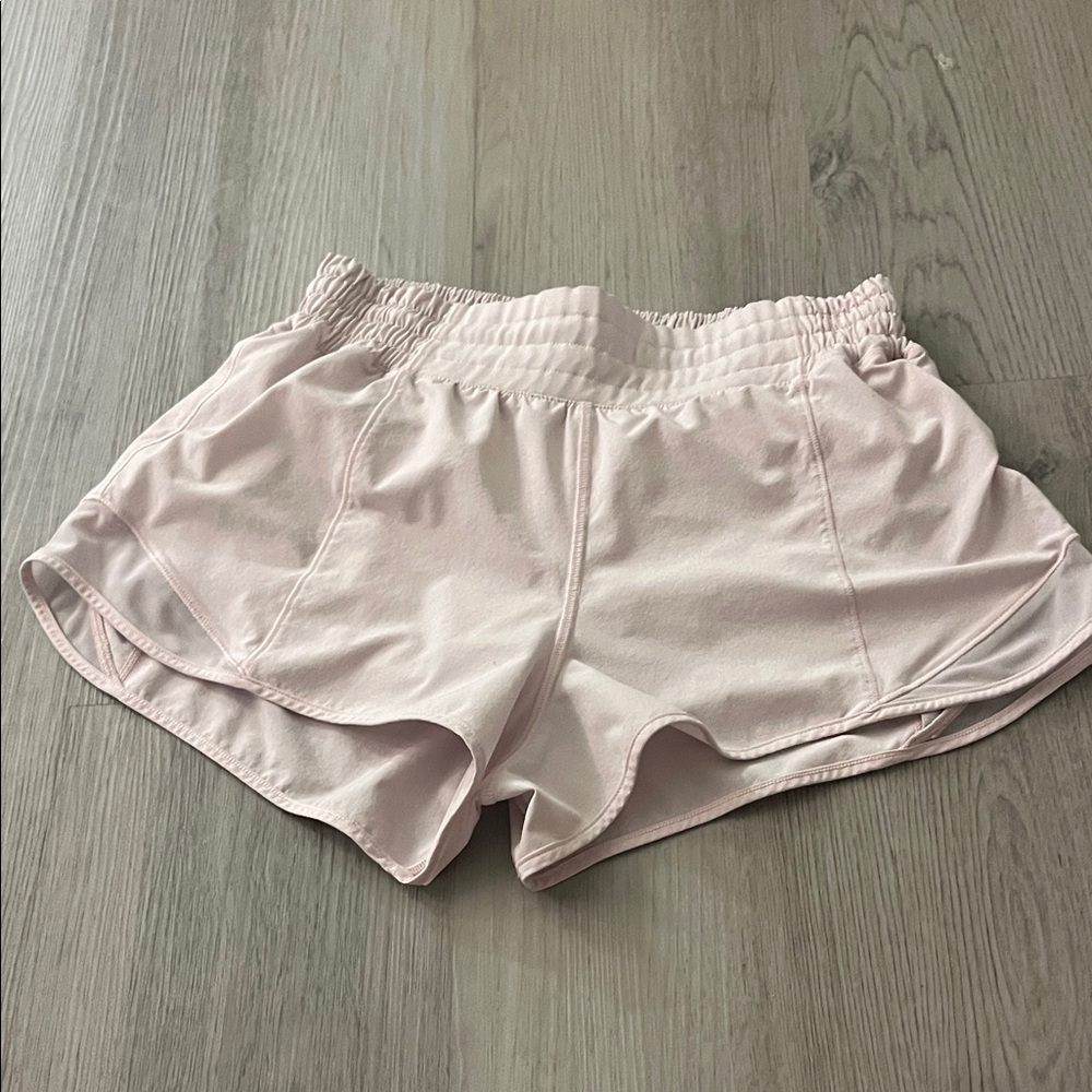 Pink Lululemon Hottie Hots High rise 2.5 shorts